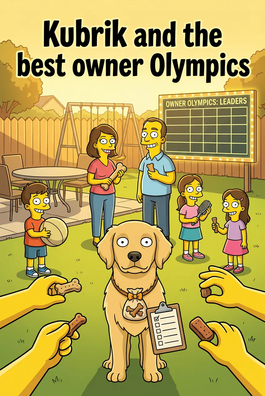 Illustrated pet adventure comic book cover