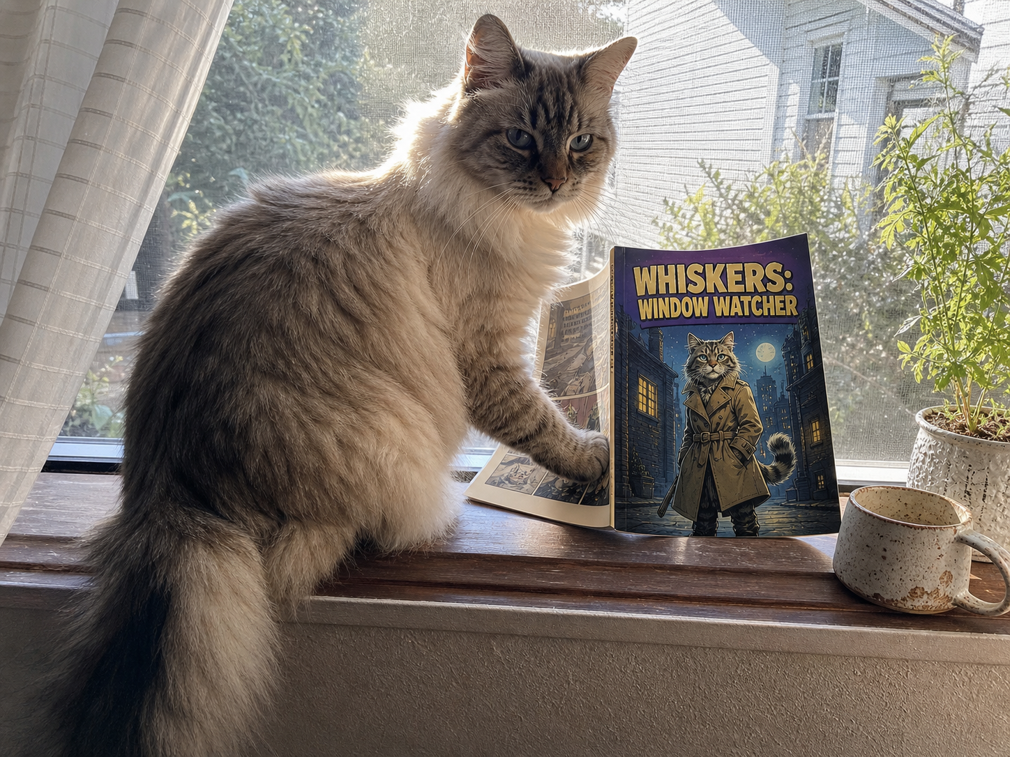 Sofia C. holding their printed comic