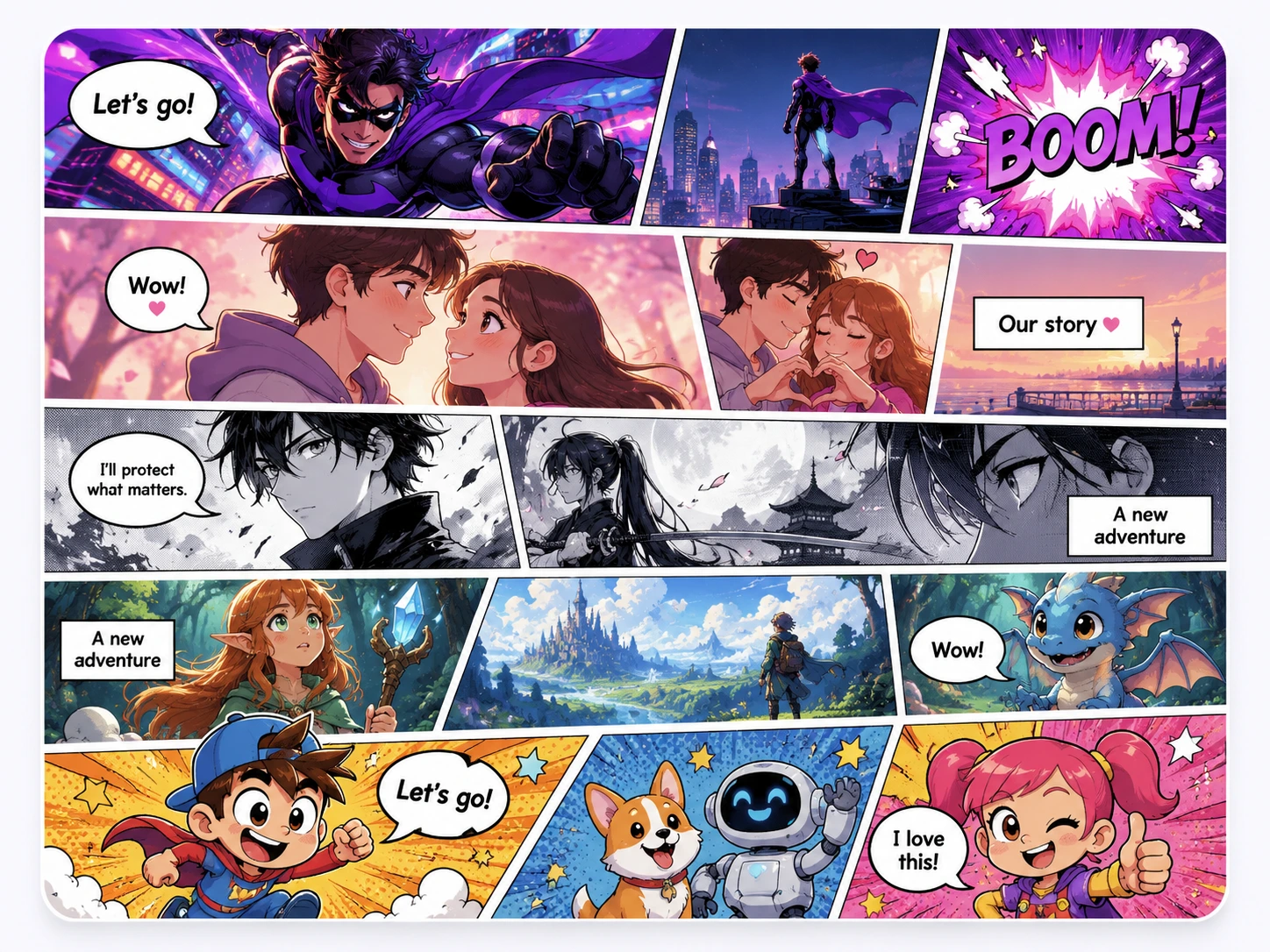 Building a full personalized comic book in the myComics.ai app, with a printed copy alongside